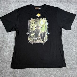 NWT Hobbit T-Shirt Men's Large Black Gandalf‎ Short Sleeve Crew Neck